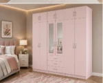 Modern Bedroom Storage Wardrobe 6 Doors, 2 Mirrors & 6 Drawers - Image 2