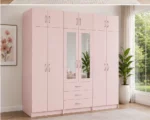 Modern Bedroom Storage Wardrobe 6 Doors, 2 Mirrors & 6 Drawers - Image 3