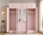 Modern Bedroom Storage Wardrobe 6 Doors, 2 Mirrors & 6 Drawers - Image 4