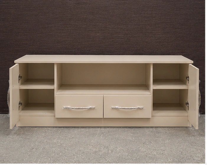 Stylish TV Unit with Open Storage Modern Entertainment TV Unit with Storage Drawers & Side Cabinets – Elegant Home Furniture - Image 1