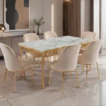 Contemporary Dining Table and 6 Chairs | Stylish 6 Seater Dining Set