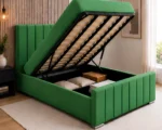 Jade Green Super King Ottoman Bed – Modern 200×200cm Upholstered Frame with Stylish Padded Headboard - Image 3