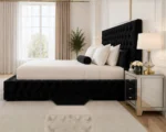 Luxury Black Ambassador Super King Bed with Mattress – 6ft | 200 × 200 cm - Image 3
