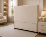 Beige Ottoman King Bed – Modern 180×200cm Frame with Lift-Up Storage - Image 4