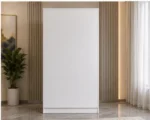 White Space-Saving Mirrored Wardrobe – Modern Bedroom Furniture - Image 4