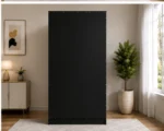 Black Haven 2-Door Wardrobe with 3 Drawers – Modern Bedroom Storage - Image 4