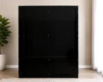 Modern Black 4 Door Wardrobe with 2 Mirrors & 2 Drawers– Modern Bedroom Furniture - Image 3