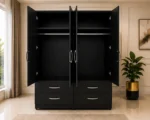Large 4 Door 4 Drawer Wardrobe – Premium Bedroom Clothes Storage Cabinet with Functional Design - Image 5