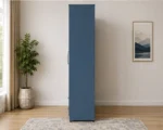 Deep Blue Bedroom Wardrobe – Stylish Four Door Design with Drawers - Image 3