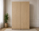 Cream Beige 4 Door Wardrobe – Contemporary Storage with Drawers - Image 4