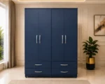 Luxury 4 Door 4 Drawer Wardrobe – Large Bedroom Storage Cabinet for Clothes, Accessories and Essentials