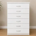 Classic White Drawer Chest – Six Drawer Bedroom Storage Solution