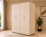 Stylish 4 Door 4 Drawer Wardrobe – Spacious Bedroom Organizer for Clothes and Everyday Essentials - Image 3