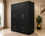 Large 4 Door 4 Drawer Wardrobe – Premium Bedroom Clothes Storage Cabinet with Functional Design - Image 3