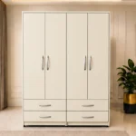 Classic 4 Door 4 Drawer Wardrobe – Elegant Bedroom Furniture with Ample Clothes Storage Space