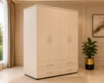 Stylish 4 Door 4 Drawer Wardrobe – Spacious Bedroom Organizer for Clothes and Everyday Essentials - Image 2