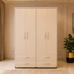 Stylish 4 Door 4 Drawer Wardrobe – Spacious Bedroom Organizer for Clothes and Everyday Essentials
