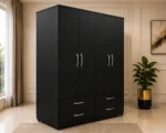 Large 4 Door 4 Drawer Wardrobe – Premium Bedroom Clothes Storage Cabinet with Functional Design - Image 2