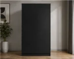 Black Modern Mirrored Wardrobe – Stylish Space-Saving Bedroom Furniture - Image 4