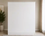 Lumière White 4 Door Wardrobe – Mirrored Storage Collection– Stylish Storage with Drawers - Image 4